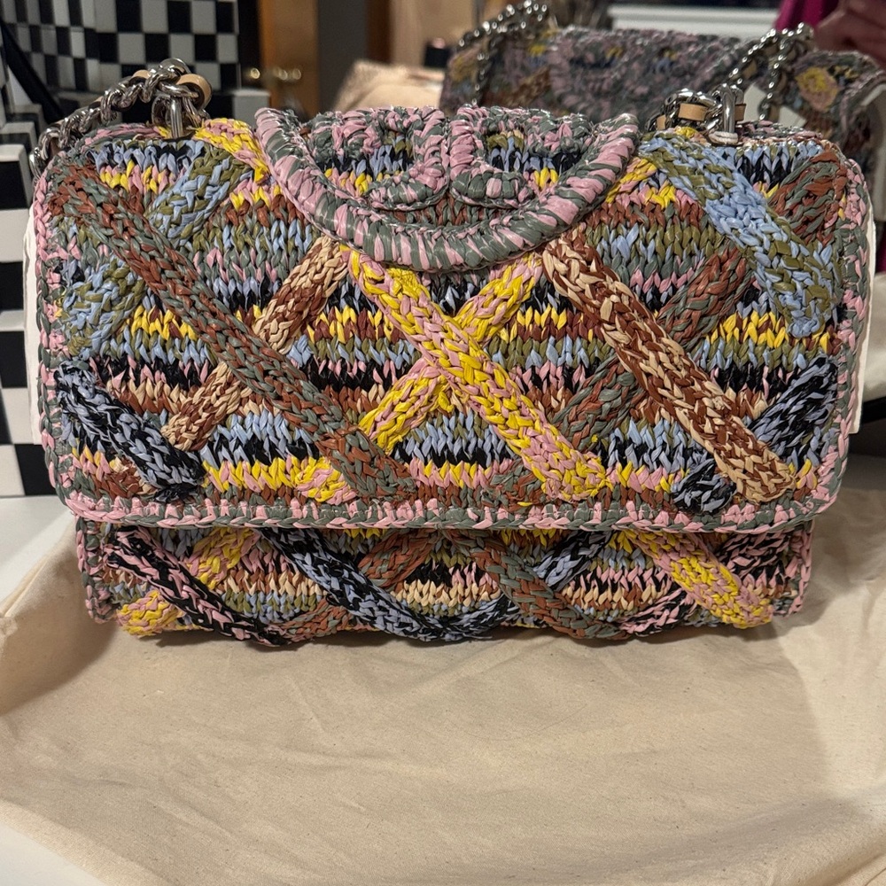 Tory Burch Multicolor Woven Handbag